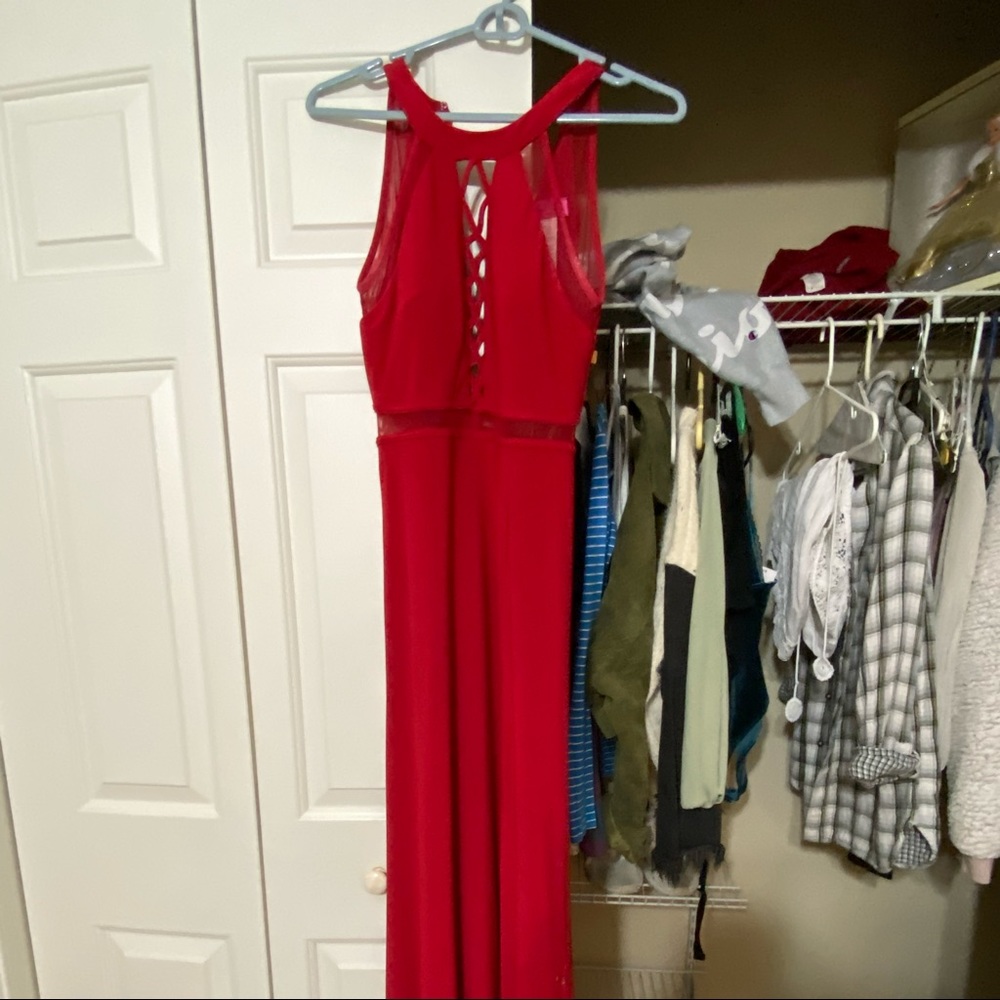 Cute red prom dress